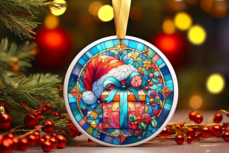 Round Christmas Ornament Sublimation|Clipart