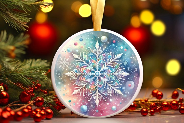 Round Christmas Ornament Sublimation|Clipart