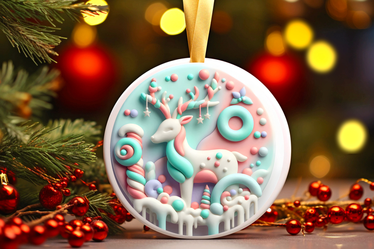Round Christmass Ornament PNG