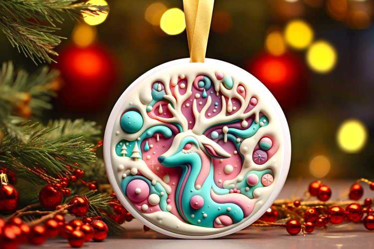 Round Christmass Ornament PNG