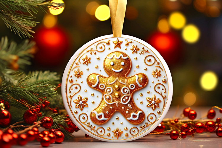 Round Christmass Ornament PNG