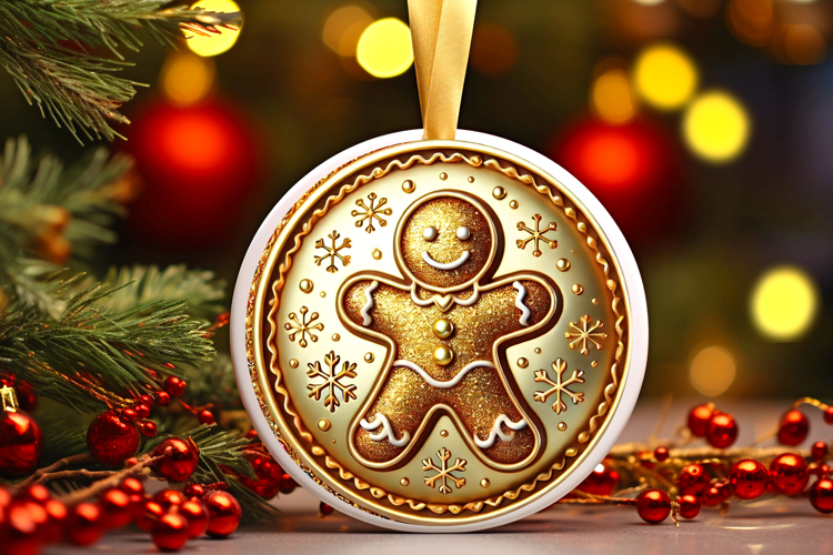 Round Christmass Ornament PNG