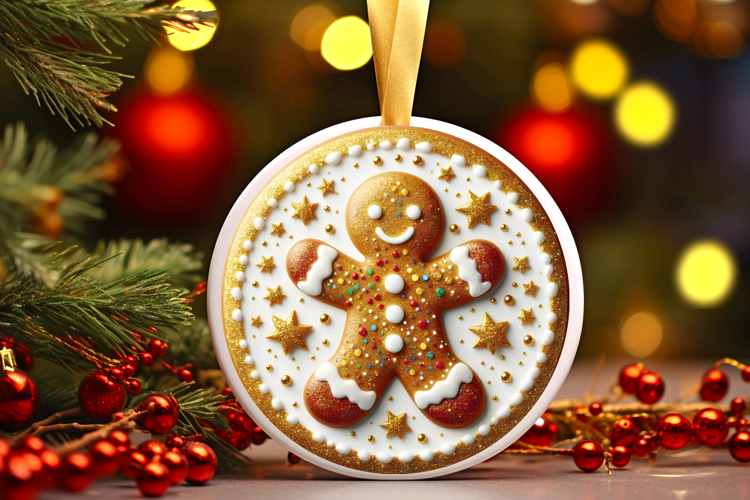 Round Christmass Ornament PNG
