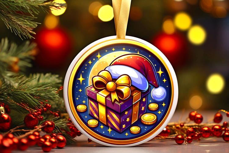 Round Christmass Ornament PNG