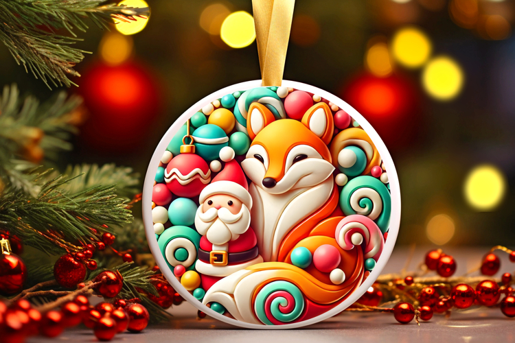 Round Christmass Ornament PNG