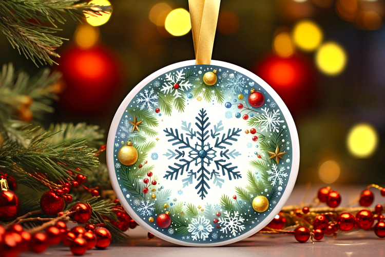 Round Christmass Ornament PNG