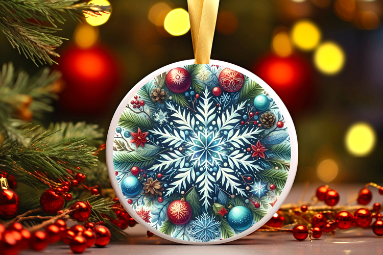Round Christmass Ornament PNG