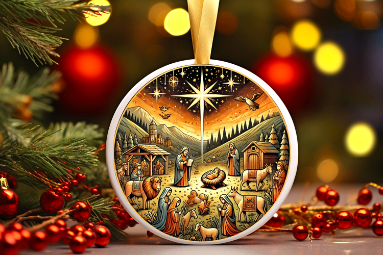 Round Christmass Ornament PNG