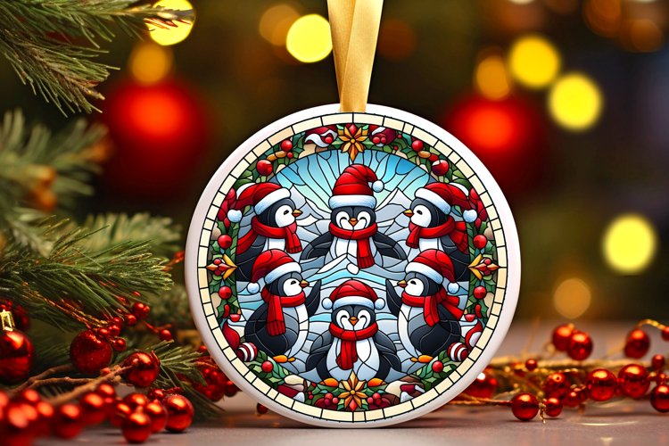 Round Christmas Ornament Sublimation|Clipart