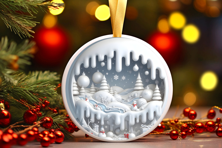 Round Christmass Ornament PNG