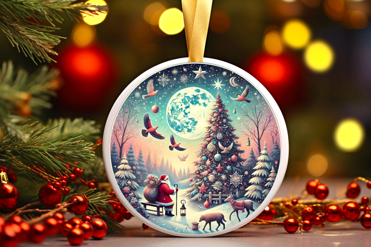 Round Christmass Ornament PNG