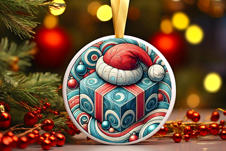 Round Christmass Ornament PNG
