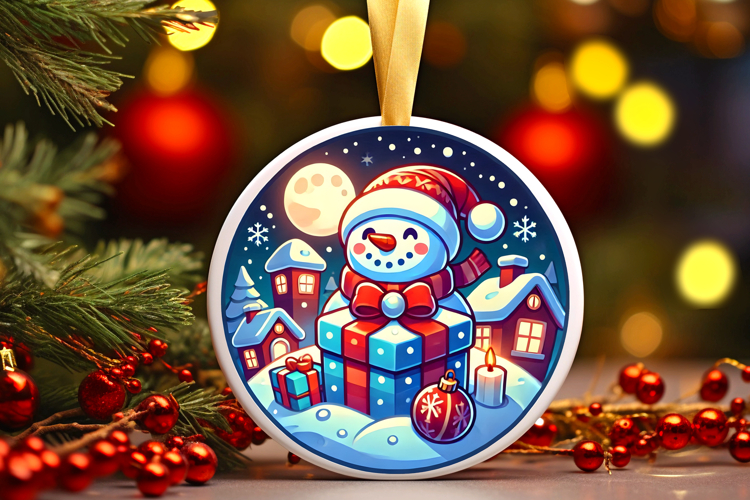 Round Christmass Ornament PNG