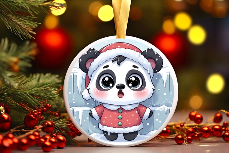 Round Christmas Ornament Sublimation|Clipart