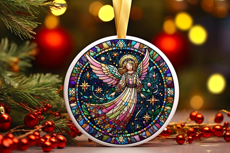 Round Christmas Ornament Sublimation|Clipart