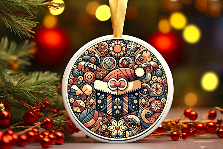 Round Christmass Ornament PNG