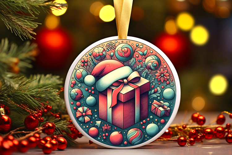 Round Christmass Ornament PNG