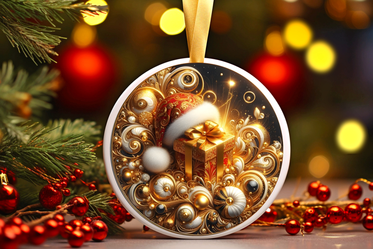 Round Christmass Ornament PNG