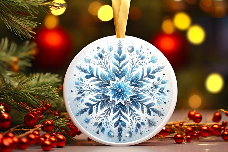 Round Christmas Ornament Sublimation|Clipart