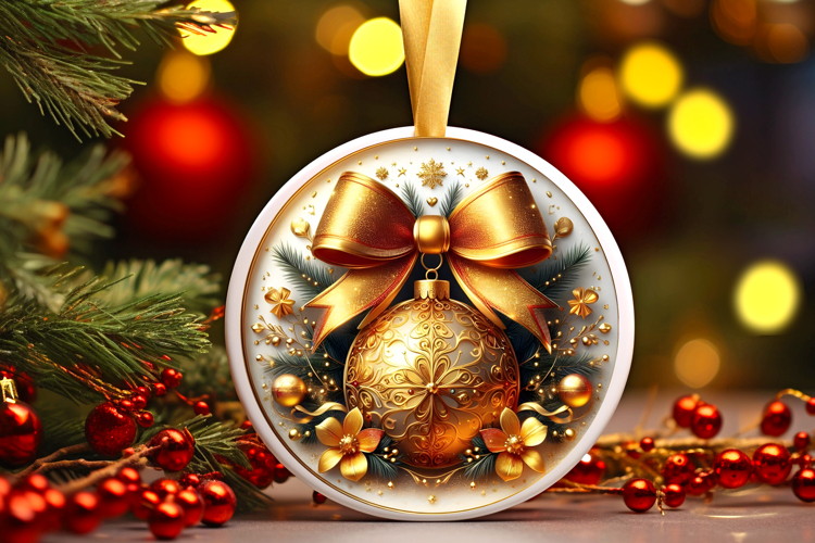 Round Christmass Ornament PNG