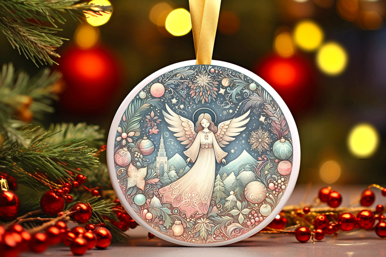 Round Christmass Ornament PNG