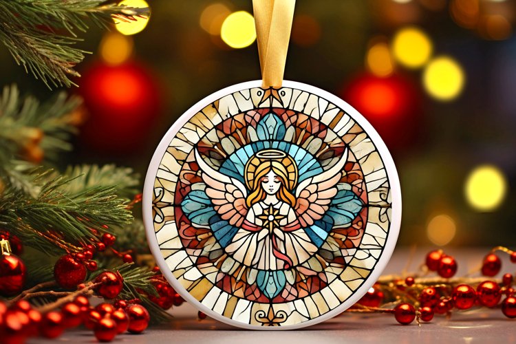 Round Christmas Ornament Sublimation|Clipart