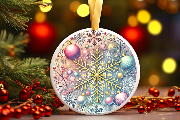 Round Christmass Ornament PNG