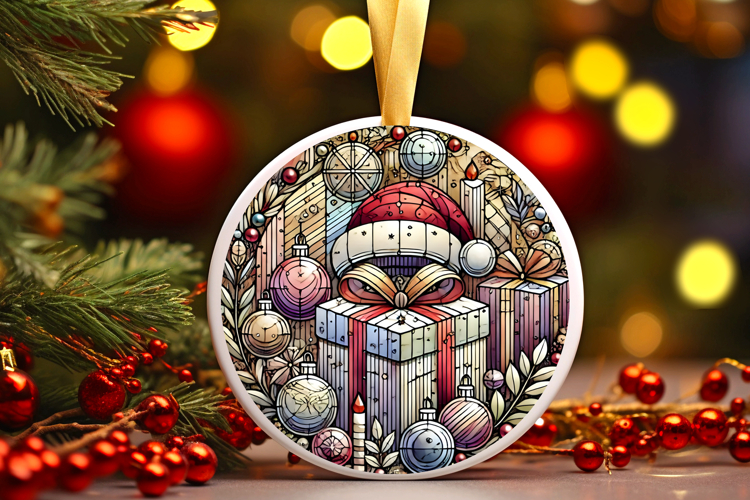 Round Christmass Ornament PNG