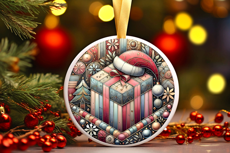 Round Christmass Ornament PNG