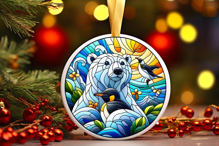 Round Christmas Ornament Sublimation|Clipart