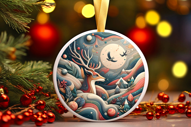 Round Christmass Ornament PNG