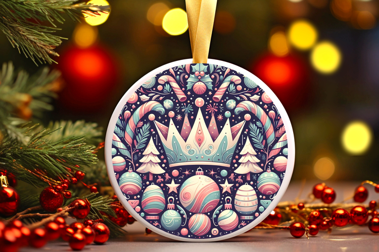 Round Christmass Ornament PNG