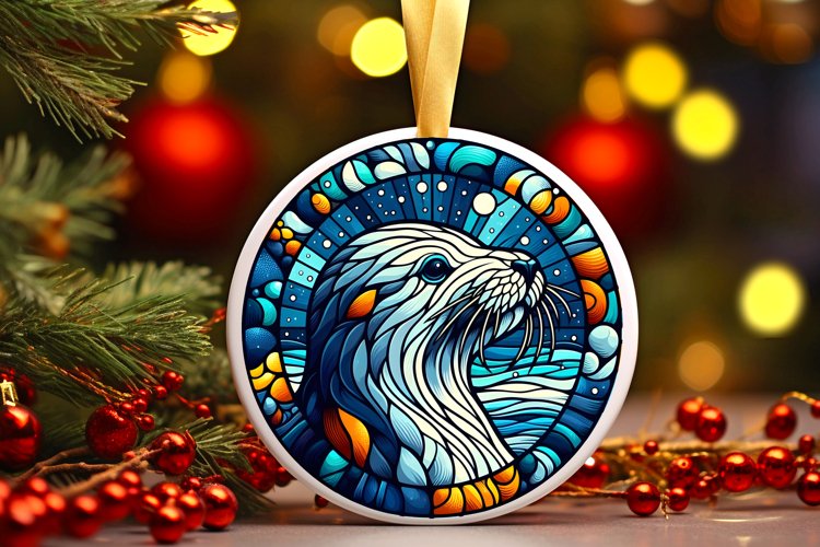 Round Christmas Ornament Sublimation|Clipart