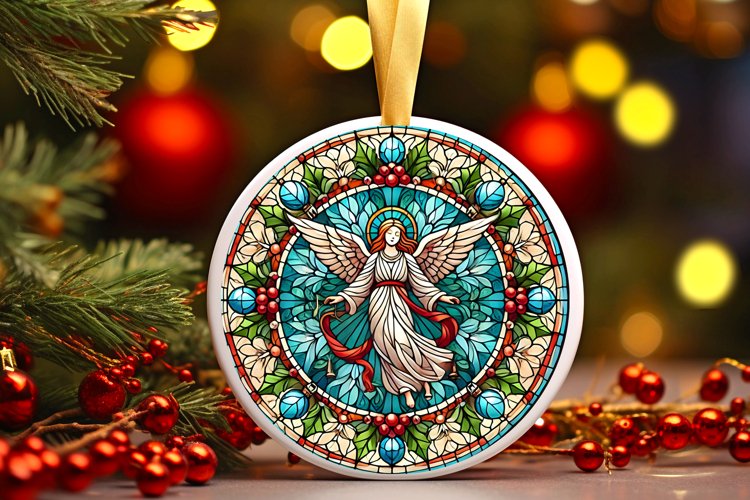 Round Christmas Ornament Sublimation|Clipart