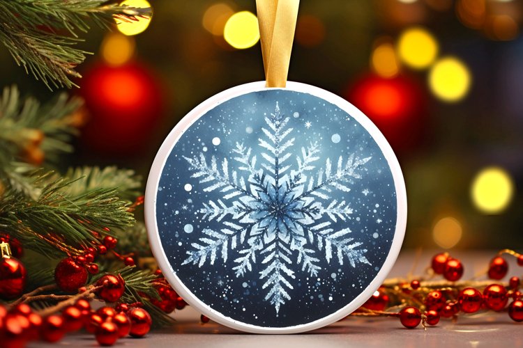 Round Christmas Ornament Sublimation|Clipart