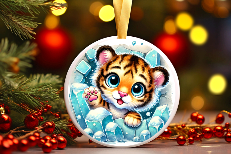 Round Christmass Ornament PNG