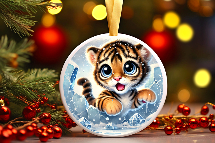 Round Christmass Ornament PNG