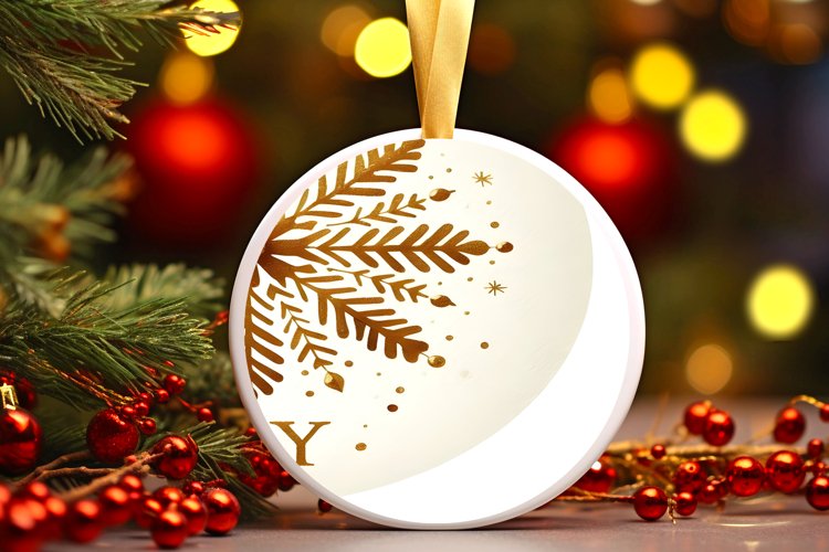 Round Christmas Ornament Sublimation|Clipart