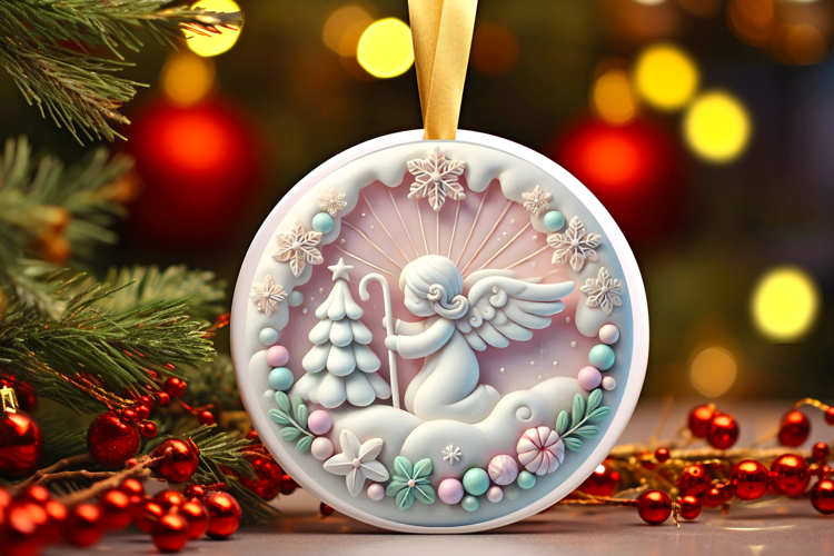 Round Christmass Ornament PNG