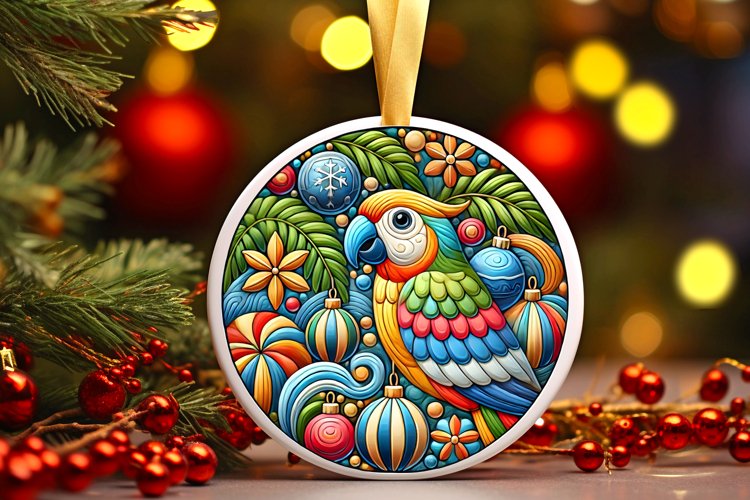Round Christmas Ornament Sublimation|Clipart