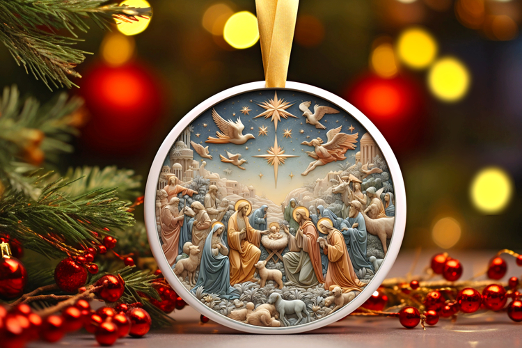 Round Christmass Ornament PNG