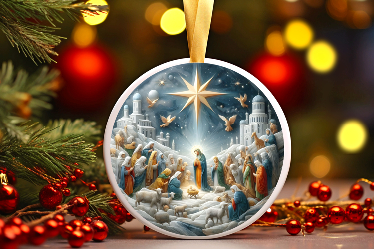 Round Christmass Ornament PNG