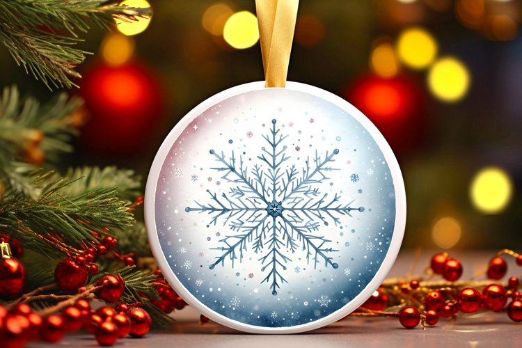 Round Christmas Ornament Sublimation|Clipart