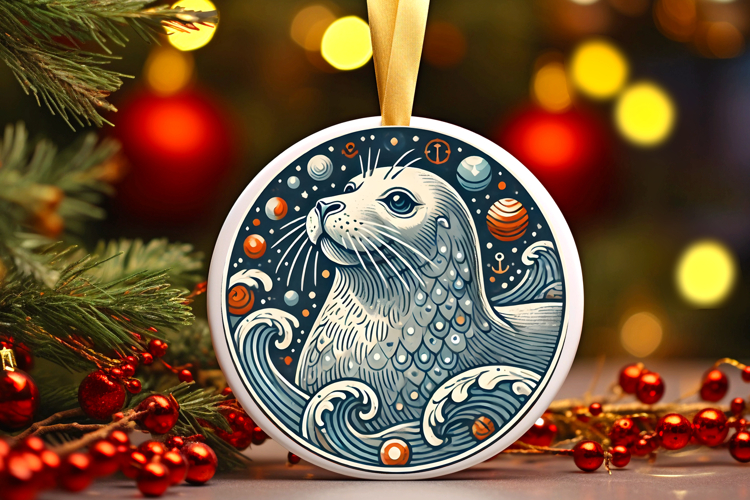 Round Christmass Ornament PNG