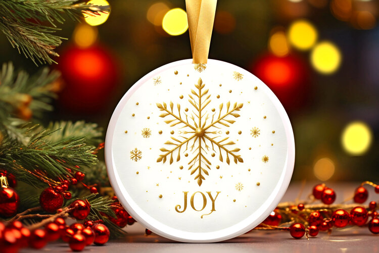 Round Christmass Ornament PNG example image 1