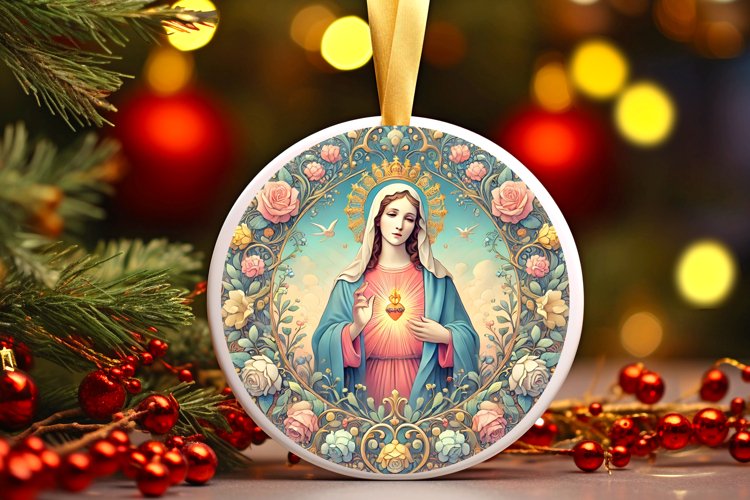 Round Christmas Ornament Sublimation|Clipart