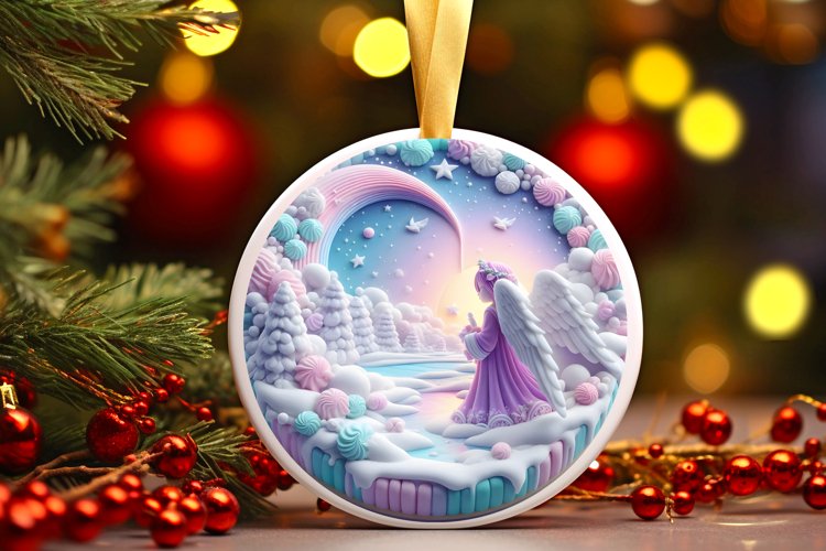Round Christmas Ornament Sublimation|Clipart