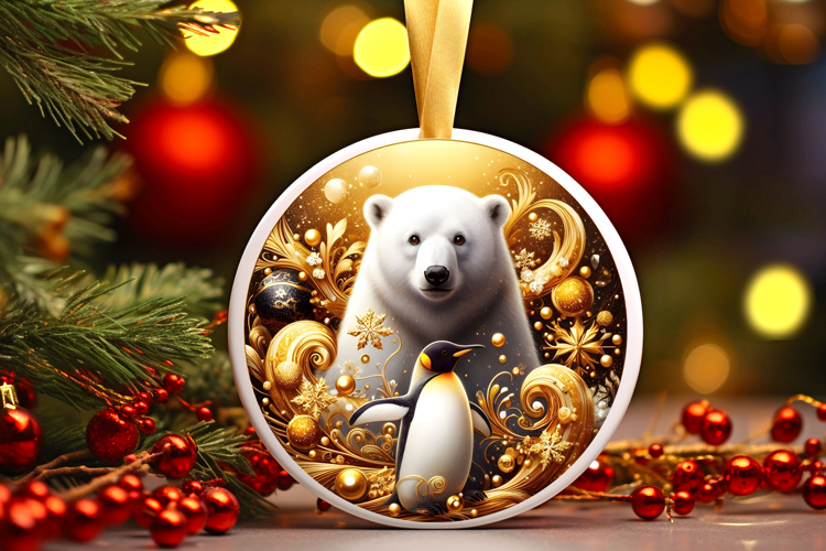 Round Christmass Ornament PNG