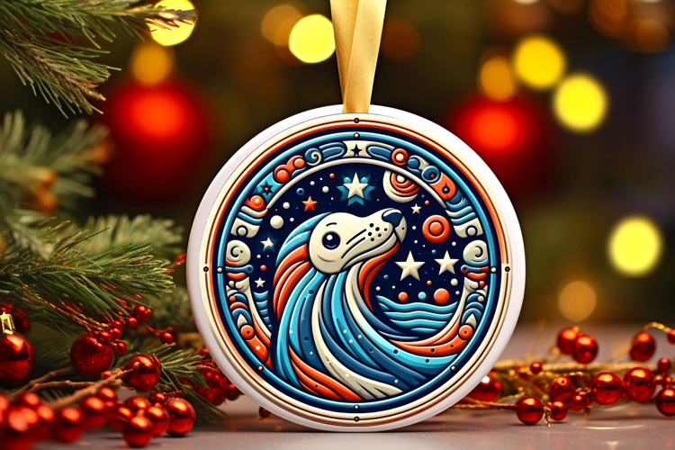 Round Christmass Ornament PNG