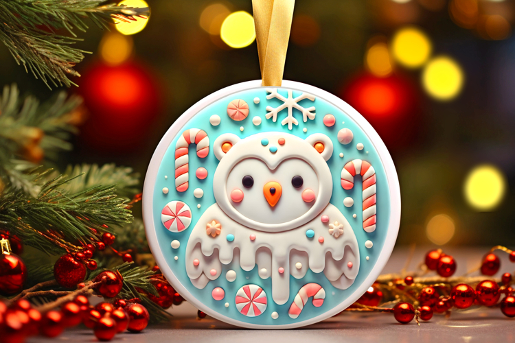 Round Christmass Ornament PNG